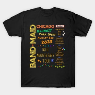 Band Maid Setlist - Chicago Park West T-Shirt